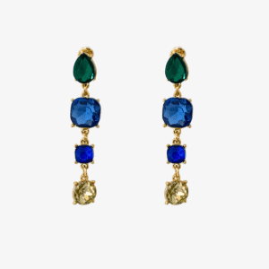 Orecchini pendenti con pietre blu