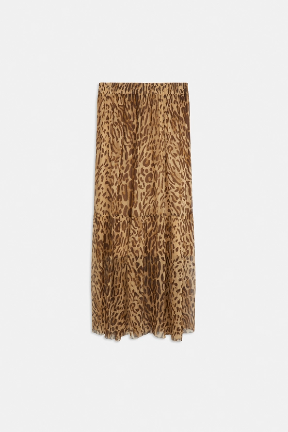 Gonna Fauve leopardata beige