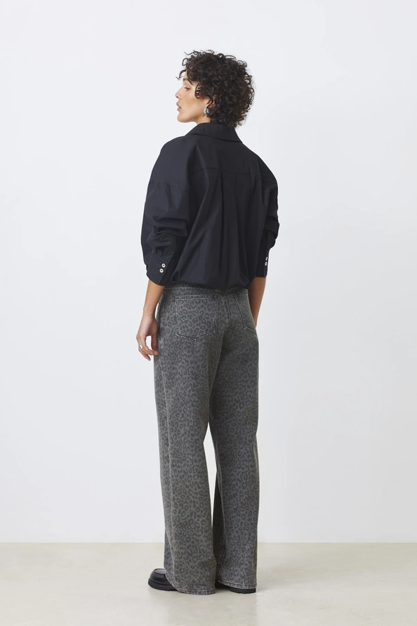 Jeans Robin leopardato carbonio - immagine 2