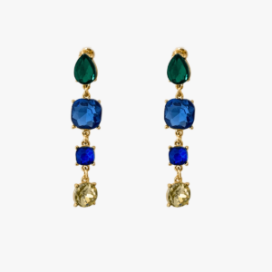 Orecchini pendenti con pietre blu